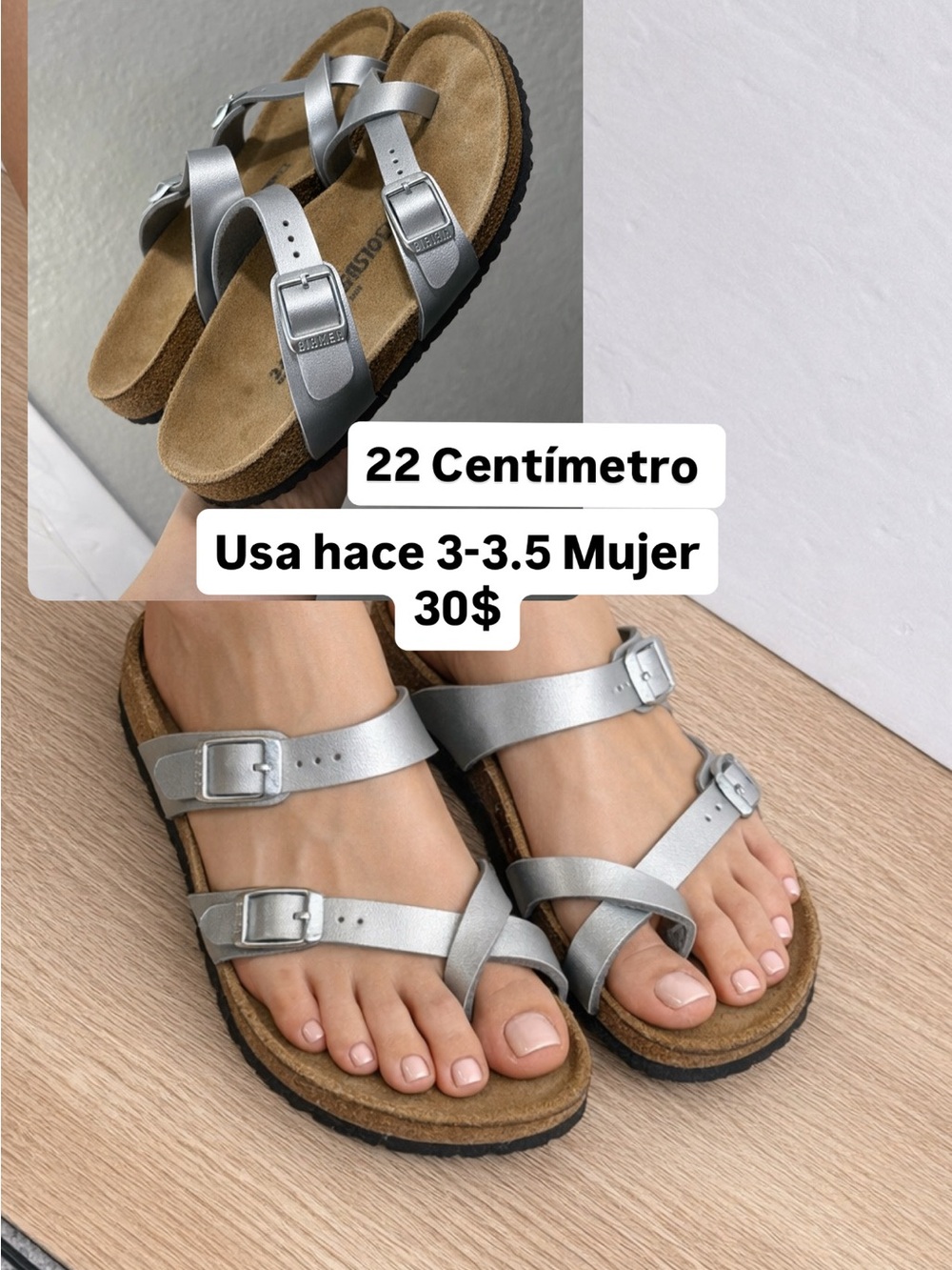 cute silver birkenstock sandals